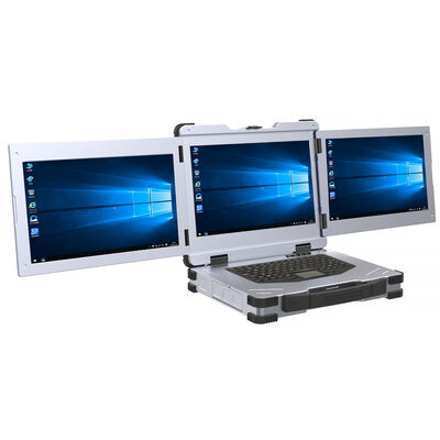 kopen Monitor met 3 schermen Robuuste laptopcomputers Militair 15,6 inch online manufacture