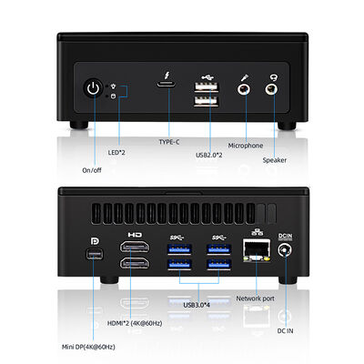 comprare undicesimo porto dell'esposizione di RAM DDR4 NVME del PC del CPU Mini Desktop Computer Tiger Lake i71165G7 undicesimo di GEN online manufacture